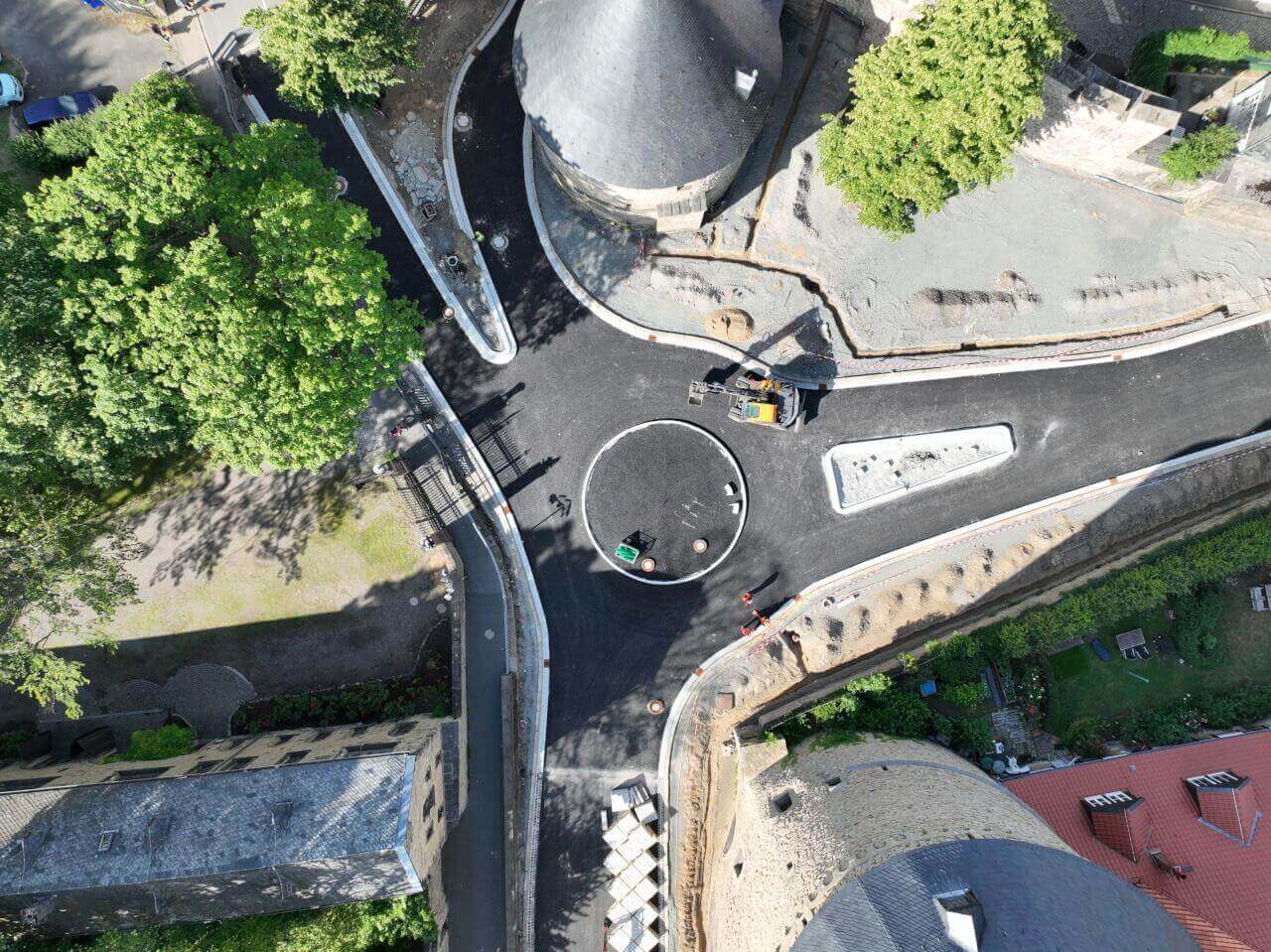 Ingenieurbüro König Braunschweig Projekt Goslar-Mini Kreisel Asphaltdräntragschicht ©Stadt Goslar